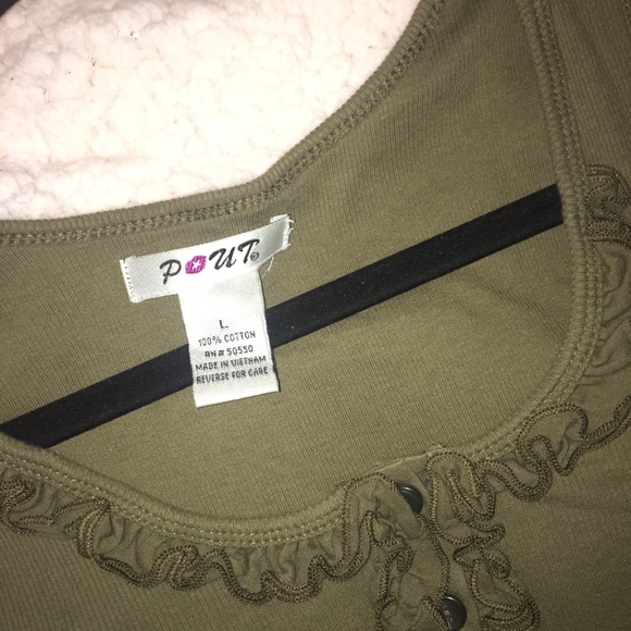 Olive green tank top - Picture 2 of 3